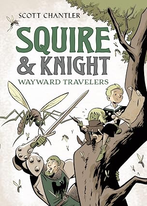 BST_PriLibrary's tweet photo. We haven't seen Mr. Newby bounce into the library in the morning so excited about a book for a long time! He absolutely loved this one, part 2 of @sakuramedal nominated 'Squire &amp; Knight' too! He told us all about the 'Fun Extra Stuff'. Huge fans of 🇨🇦@scottchantler @01firstsecond https://t.co/S9rOkH6rkv