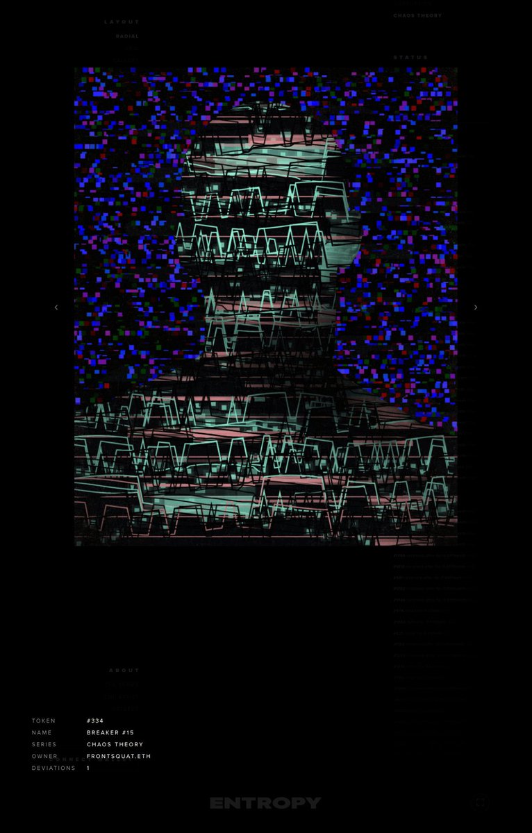 AndrewKing89143's tweet photo. Chaos Theory: Noise, Signal, Pixel 

One figure, three more ways to come apart.

The Entropy Series keeps the silhouette steady and lets everything inside it break down. This set swings from dense static to bright, blocky color.

Breaker #15
A storm of blue, purple and green pixels floods the background while jagged teal waveforms and pink scanlines climb through the body. It's the busiest piece here, as if the signal is being drawn and erased at once, and the figure is barely holding its shape.

Burner #56
A calm cyan body is crossed by fine horizontal lines, with a burst of orange, pink and green erupting at the jaw and neck. It reads like a seismograph or a heartbeat monitor, with the face being read and overwritten in real time.

Fader #33
Against a flat, saturated red, the head and shoulders turn into soft mosaic blocks of cyan, lime and pink. It's a low-resolution portrait, and it looks like a face caught mid-buffer, equal parts playful and unsettling.

Chaos, data and pixels are three different answers to the same question: what does identity look like when the resolution drops?

Which one would you collect?