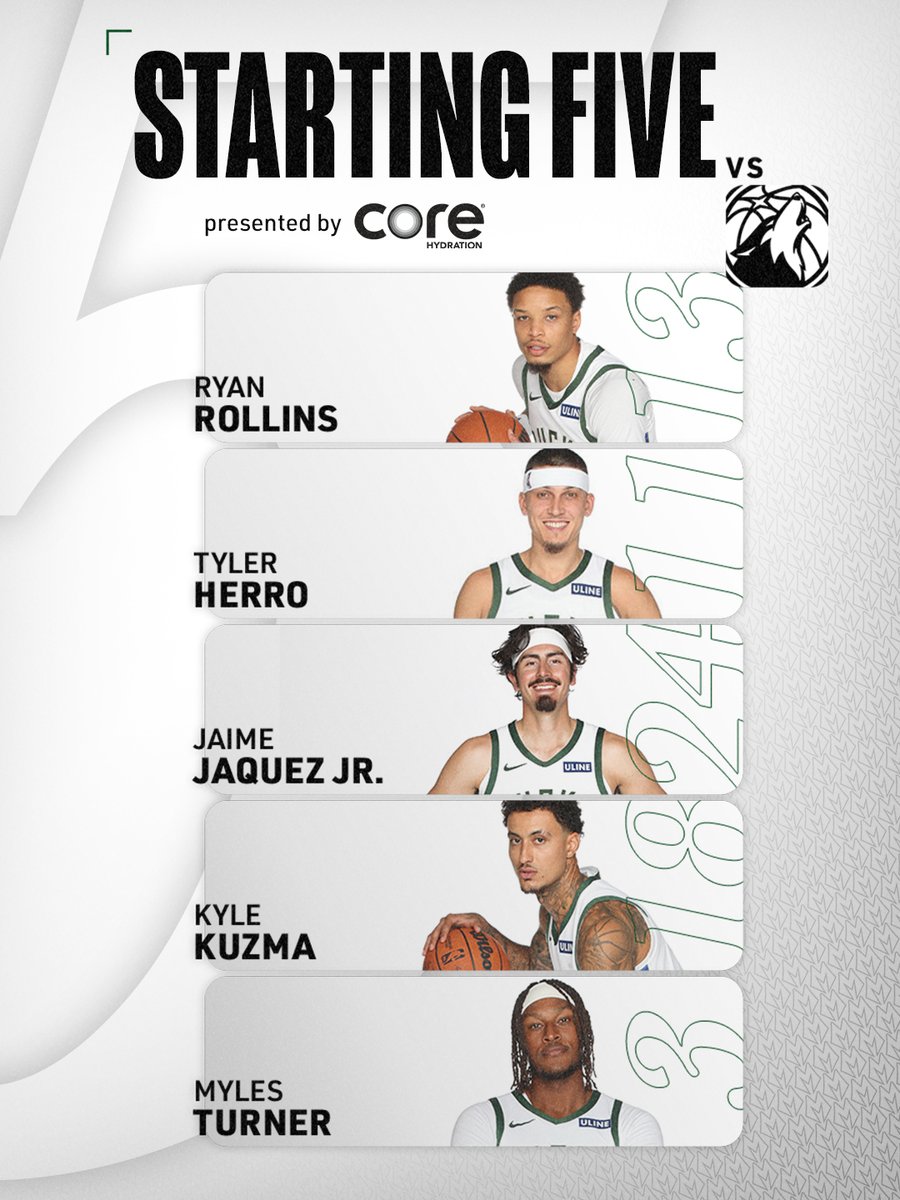 Bucks's tweet photo. First five of the preseason. https://t.co/8VYFsOt7HC