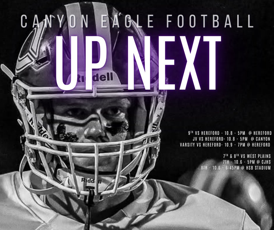 CanyonEagleFB's tweet photo. This week in Canyon Eagle Football . . . 
#CanyonFootball
@Canyon1Eagle @CanyonAthDept @canyon_hs @PressPassSports https://t.co/awCP7jBF1h