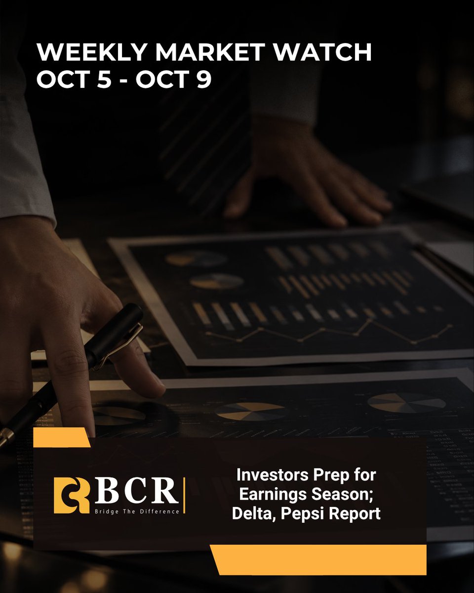 bcrgroupglobal's tweet photo. Third-quarter earnings season is getting underway, with Delta, Pepsi and Levi Strauss reporting this week before major banks including JPMorgan Chase and Bank of America kick off the main reporting period next week.
Analyst sentiment has strengthened, with S&P 500 earnings-per-share estimates raised by 1.3% during the quarter. FactSet expects S&P 500 companies to deliver 12.1% year-over-year revenue growth and 29.1% earnings growth in Q3. If achieved, it would mark the third consecutive quarter of earnings growth above 25%, reinforcing expectations that strong corporate momentum could support equities despite a volatile macro backdrop.

#thebcr #bcrtrading #bcrglobal