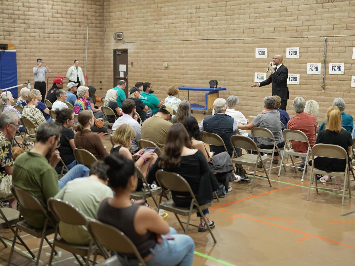 AaronDFordNV's tweet photo. Last night in Boulder City, I held my sixth town hall and sat down with residents to talk about data centers’ impact on their electric bills.

Joe Lombardo says he is ‘wholeheartedly in support of data centers.’ Under him, Nevada has given them nearly $240 million in tax breaks, and the PAC backing his campaign has taken $2 million from data center and AI billionaires.

Nevadans deserve a Governor who puts them first, and that’s why I won’t allow data centers to raise your costs by one penny.