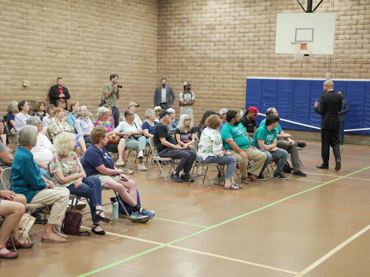 AaronDFordNV's tweet photo. Last night in Boulder City, I held my sixth town hall and sat down with residents to talk about data centers’ impact on their electric bills.

Joe Lombardo says he is ‘wholeheartedly in support of data centers.’ Under him, Nevada has given them nearly $240 million in tax breaks, and the PAC backing his campaign has taken $2 million from data center and AI billionaires.

Nevadans deserve a Governor who puts them first, and that’s why I won’t allow data centers to raise your costs by one penny.