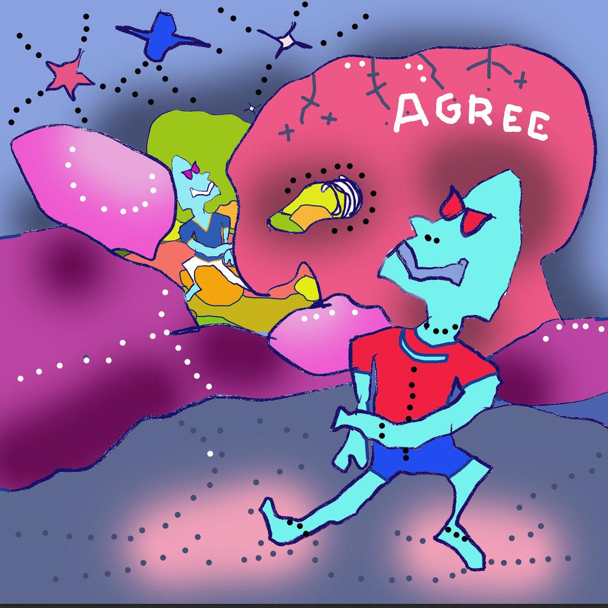 AtoZOrbitClub's tweet photo. A-328 · Agree

In the endless universe, different beings meet, connect, and begin to understand each other.
A small moment of “Agree” becomes the beginning of connection. ✨

Original art by PK1004

#AtoZOrbitClub #A328 #NFTArt #DigitalArt #OpenSea #PK1004 #Agree #CosmicArt #Web3 https://t.co/tDl8p0Jun3