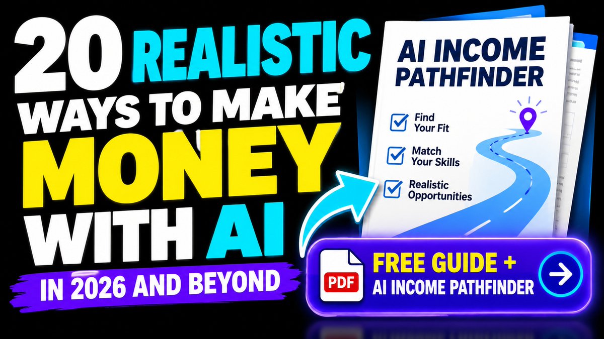 clintherman's tweet photo. Most people don't need 100 AI side-hustle ideas.
They need 2 or 3 realistic options that fit their skills, interests &amp; preferred way of working.

I narrowed my research to 20 paths + built a Pathfinder to help you choose:

https://t.co/NHkJ8ORtmf https://t.co/0w1Hx8BKwQ