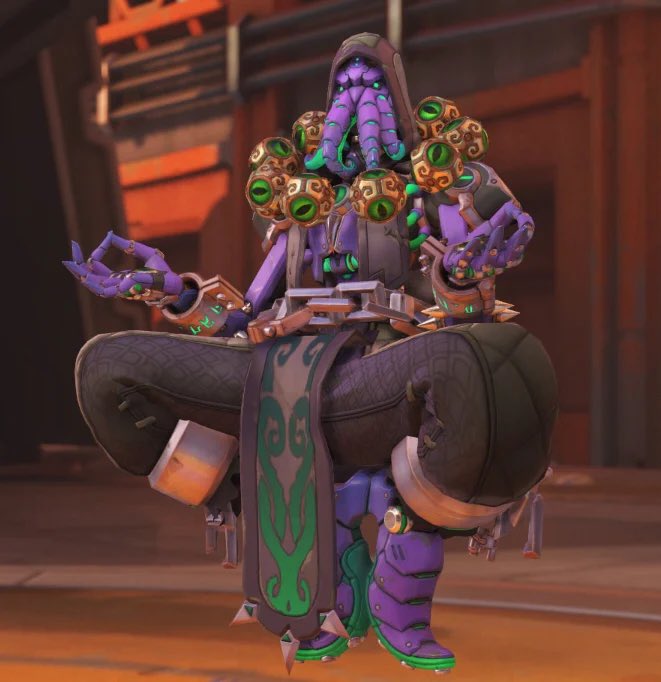 khantakes's tweet photo. Overwatch skins have gone from simple thematic concepts with unique and extremely memorable designs to loosely themed glowy, divine/high tech slop https://t.co/8KkcLV4UZg