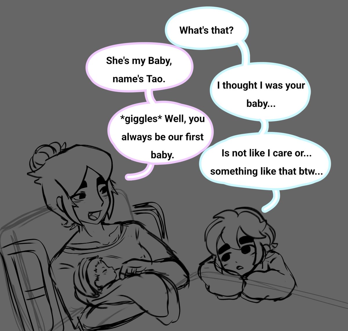 _SmoothieBerry's tweet photo. Re tsundere era JAJAJA. (Me gusto dibujar la carita de bebé <:3) https://t.co/YcgfWLCJlC
