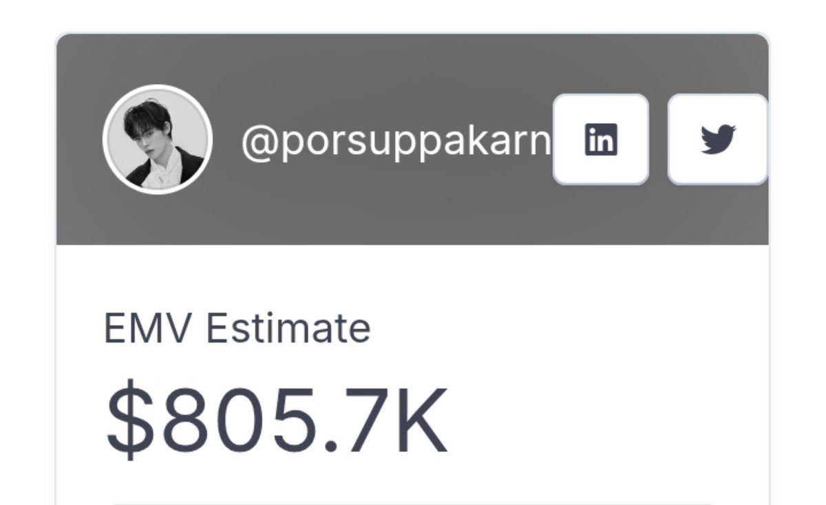Porglobaltrend's tweet photo. Estimate Emv Por is still quite large.. And this Emv is obtained from engagement.

ประมาณการ EMV ของ ป้อ ศุภกาญจน์ ยังคงค่อนข้างสูง.. และ EMV นี้ได้มาจากยอดเอ็นเกจเมนต์ (การมีส่วนร่วม) 

#porsuppakarn https://t.co/4NjbKqBJhn