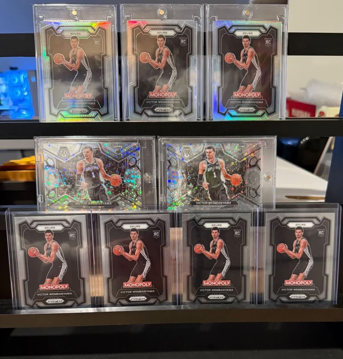 clutchcards45's tweet photo. @RSJRsteel Rookie Wemby Lot: $1k shipped
2 Fast Break Prizm Silver RC - $370
3 Monopoly Silver Prizm RC - $570
4 Monopoly Base RC - $50
Dm with offers https://t.co/Ipr7MKpbyr