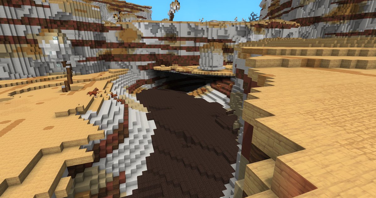 RedstoneEngine0's tweet photo. Welcome to the Land of S'mores!

Made for this weeks #Hytale #WorldGenV2 challenge!

Experimented with shattered terrain, custom props, and underground rivers/cavern for this wacky challenge!

Many are debating pineapples on pizza, my question is.. Burnt or unburnt marshmallows?? https://t.co/fln8QYmLVY