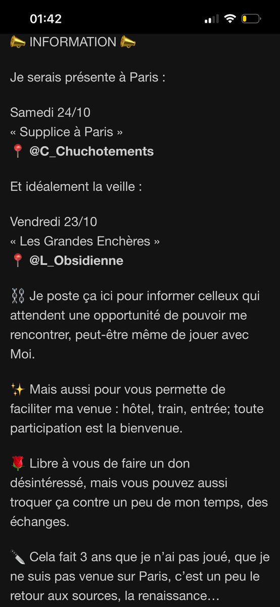 TheMoranaLex's tweet photo. 📣 soumis Parisiens à bon entendeur 📣 https://t.co/0O9mLbGgzD