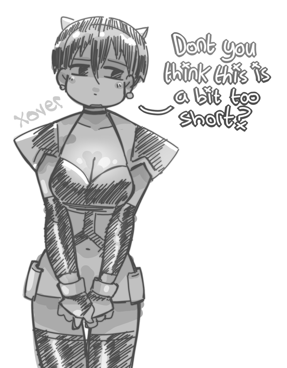 Xoverlin's tweet photo. I like the white text with the outline. I'm enjoying just sketching without worrying bout rendering for now https://t.co/ZT9v3OdmKB