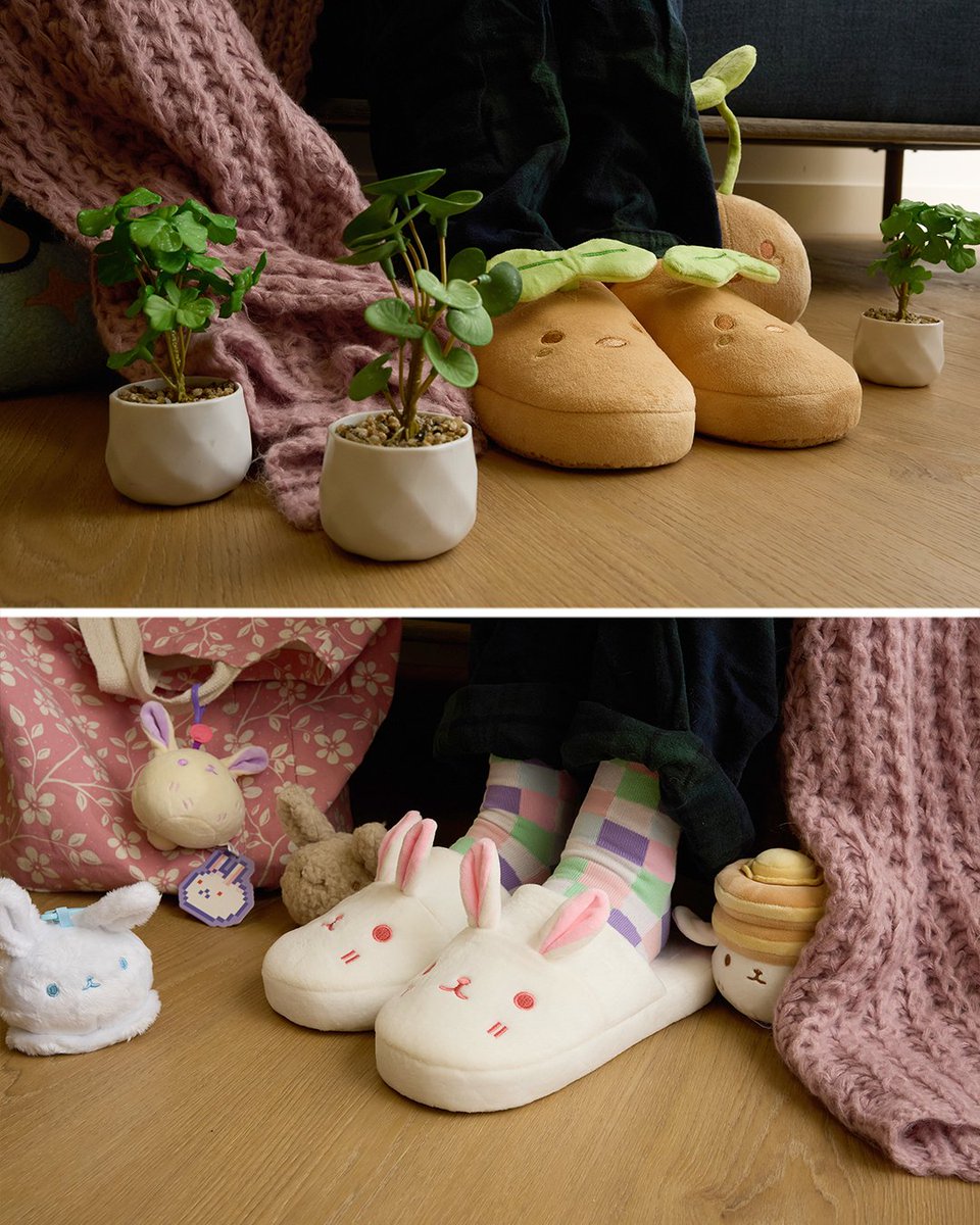 _omocat's tweet photo. MEWO slippers, BUNNY slippers, and SPROUTMOLE slippers – coming 10.9.26 @ 5pm pt https://t.co/CrtXnmTaSR