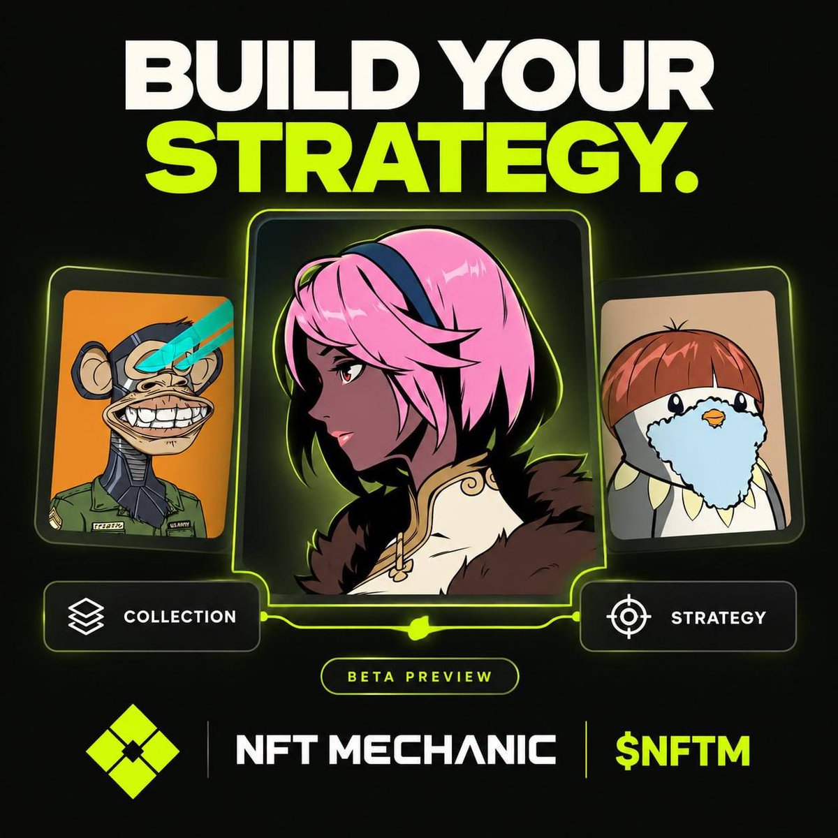 NFT_Mechani's tweet photo. Pick the collection. Build the mechanics. ⚙️

NFT Mechanic gives every collection its own strategy layer — built to turn static assets into an active ecosystem.

$NFTM https://t.co/72xUvH4mzD