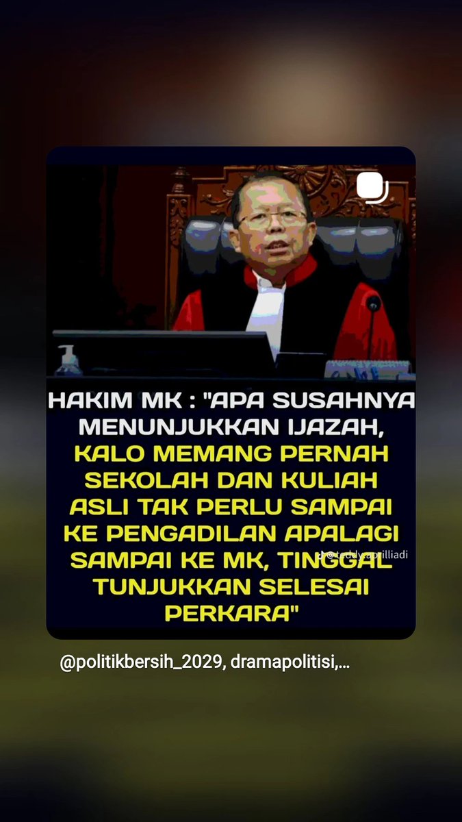 Bambangmulyonoo's tweet photo. Klu emang lulus dan punya ijazah harusnya ditunjukkan saja tidak perlu ke MK....
Kira2 TerMul masuk gak logika ini....
😂😂😂 https://t.co/kx1fEmXWfL
