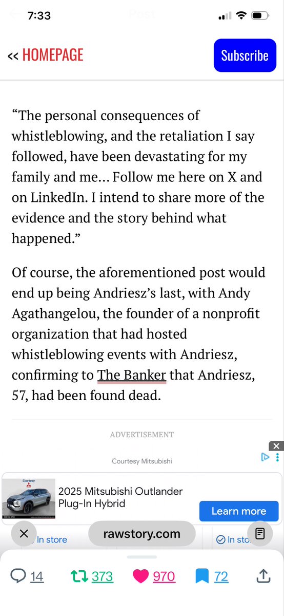 Shnookie04's tweet photo. @HQNewsNow After THIS was his last post. He was a whistleblower if there was more “Evidence to share” and he was planning suicide, you don’t think he’d drop it all BEFORE HE DID? Why say there was more to the story coming then off yourself? NO WAY!!! https://t.co/gohjL25zPH