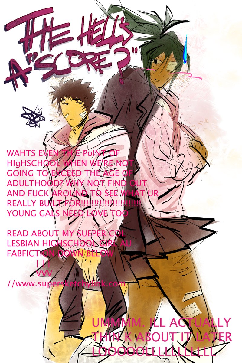 unluckyplastic's tweet photo. doyu guys liek my schoolgirl au Pilgrammed im not tagging this Im embarrased https://t.co/dcmcbHk7sQ