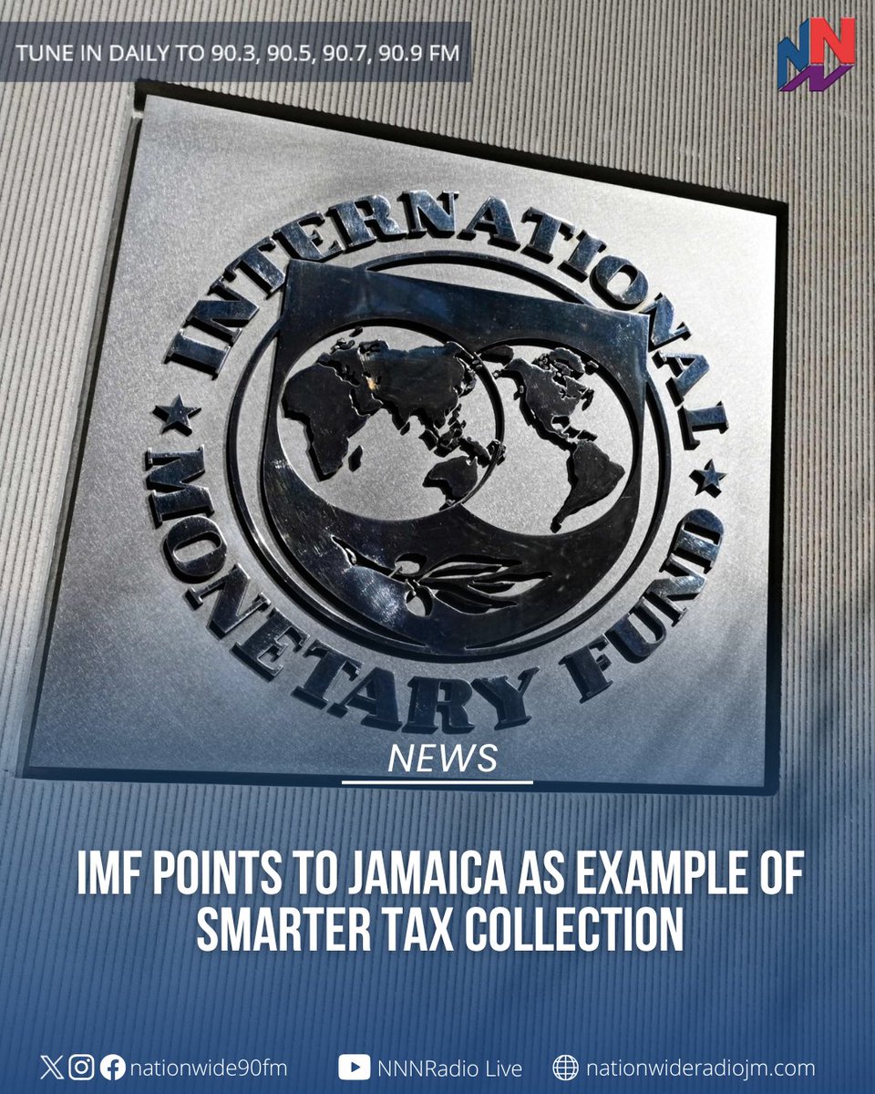 NationwideRadio's tweet photo. The International Monetary Fund, IMF, is holding up Jamaica as an example for the world of how to collect more taxes without leaning harder on taxpayers.

In its latest Fiscal Monitor, released on Monday, the Fund singles out Tax Administration Jamaica for growing the number of people and companies paying taxes while cutting back on audits.

READ MORE HERE: https://t.co/q6XvRpAzOm