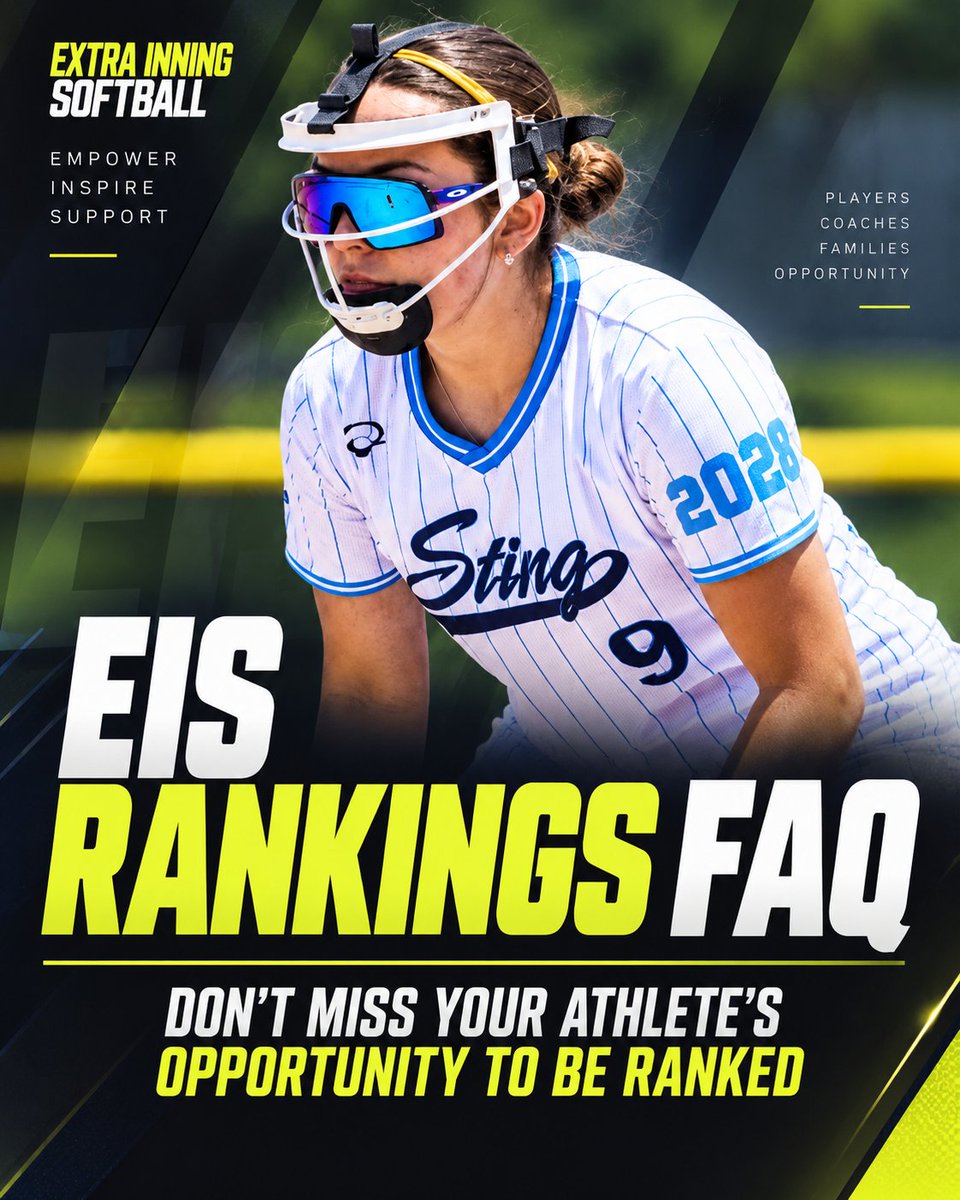 ExtraInningSB's tweet photo. ❓ Questions about EIS Rankings?
👀 Get the facts.
🥎 Know the process.
🔗 Link in bio! ALL NEWS! https://t.co/b0sWesxbHo