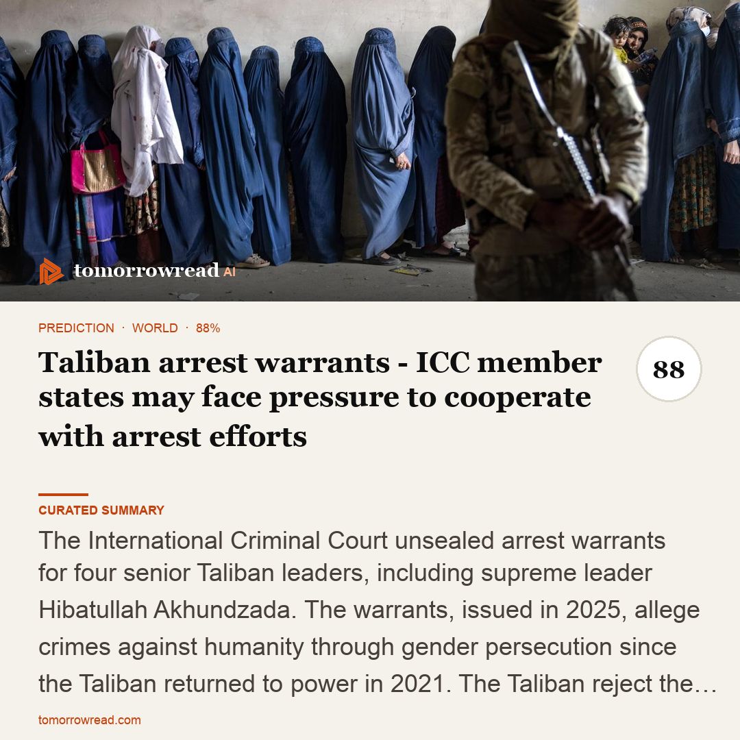 tomorrowread's tweet photo. Saudi Arabia, Pakistan and Türkiye activate collective-defence measures after Houthi attacks. The ICC unseals warrants for four Taliban leaders; Brazil heads to a runoff after Bolsonaro edges Lula.

https://t.co/ixzxh9KHch

#TomorrowRead #AI #WorldNews #Foresight #News https://t.co/UWn4fXZSzY