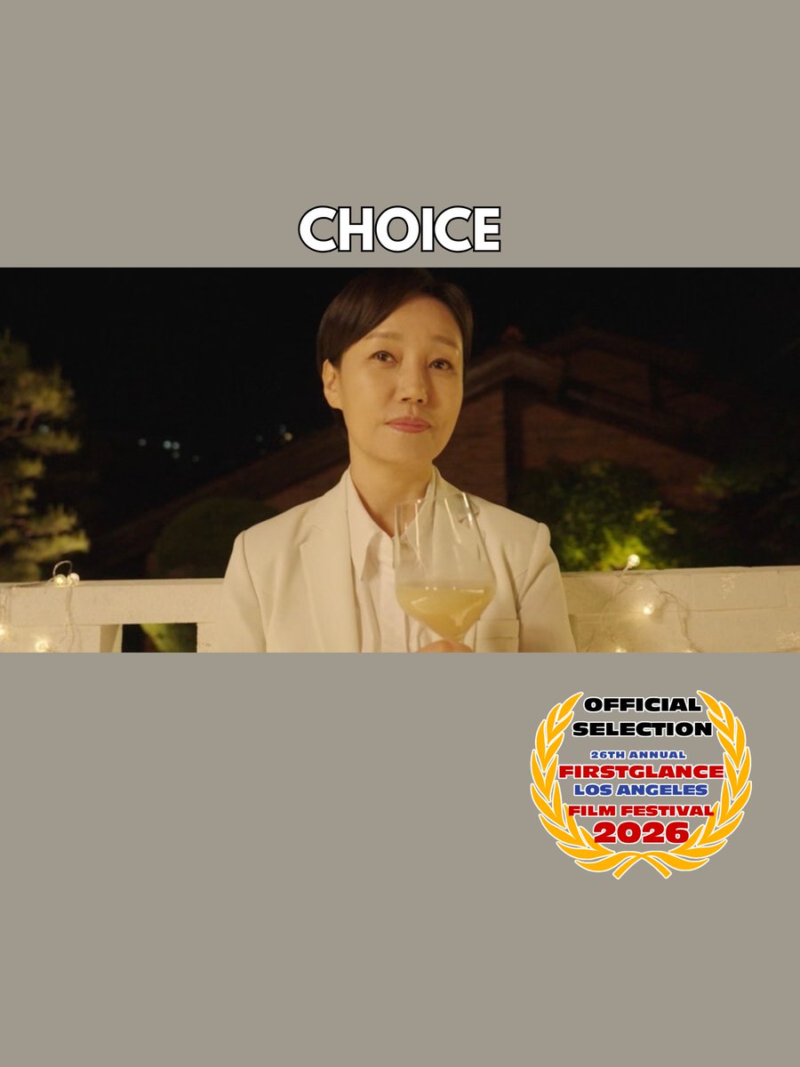 FirstGlanceFilm's tweet photo. 26th Annual @FirstGlanceFilm  #LosAngeles #FilmFestival
Films selected will be screening Nov 12-15 at the Laemmle @noho7
Choice
Directed by Seoyun Hong
See you there!
#SupportIndieFilm #filmmaking #FGLA26 https://t.co/bh0KtzkpBb