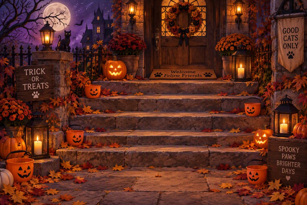 EeyoreFairyTale's tweet photo. #Halloween backgrounds now available! Use these or choose/suggest your own! Costume Factory aims to please! Pumpkin patch, steps, spooky &amp; cute!  #HCP26

CF is now OPEN! We need front facing photo. Fussy kitty won't sit for pix? CF *has* been known to detach/reattach paws n such! https://t.co/2YfAJKCpEm