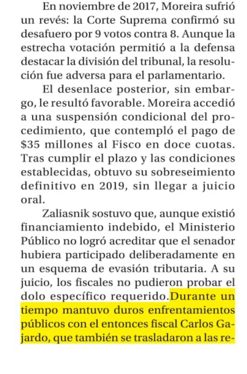 cgajardop's tweet photo. Un detalle a propósito de esta nota de hoy en La Segunda,  es que el acuerdo al que llegó Zaliasnik en el Caso Moreira para suspender la causa lo hizo con un fiscal (Guerra) que está actualmente preso por corrupción entre otras decisiones justamente por ésta. Un pequeño detalle. https://t.co/p6tu7RZ2IH