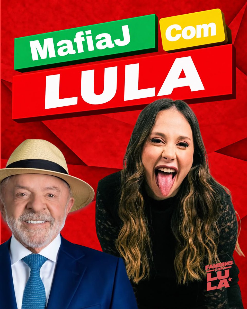 thepriolis's tweet photo. MÁFIA J É LULA ❤️⭐️

Precisamos lutar pelo futuro do Brasil e do povo brasileiro, sem exceções. Estamos ao lado da democracia, diversidade, soberania e dos DIREITOS HUMANOS.

Usem a tag: #FandomsComLula https://t.co/tq4HqRT5V8