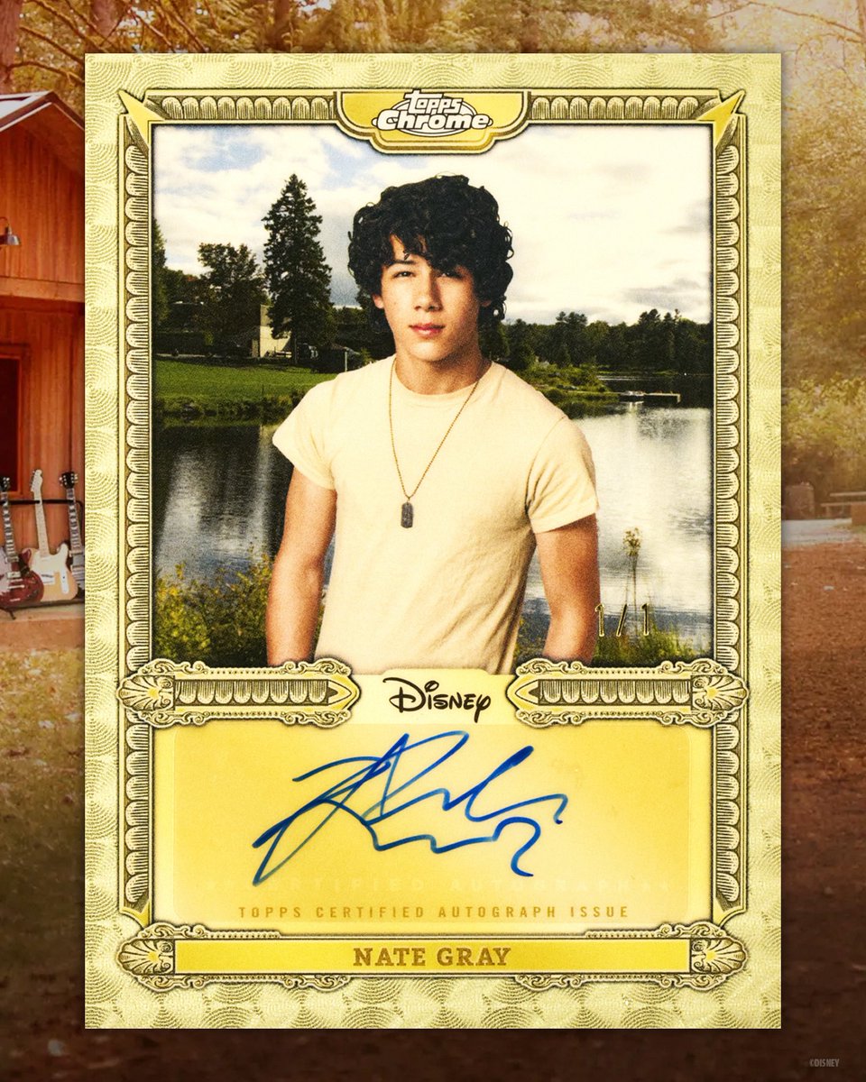 Topps's tweet photo. FIRST LOOK: Nick and Joe Jonas autograph trading cards are coming to 2026 Mint Disney 🎤 https://t.co/84hmQJ9dNn