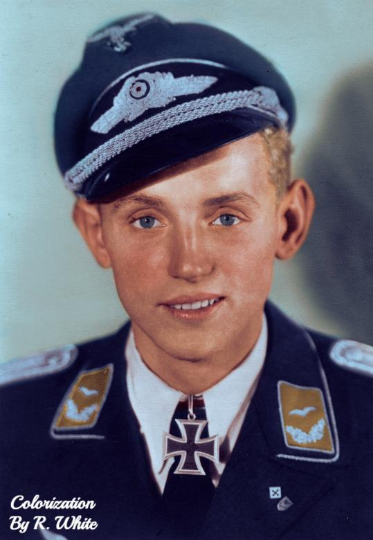 VoicesofWW2's tweet photo. Erich Hartmann is the highest scoring fighter ace in the history of air warfare. He was credited with 352 kills, almost all of them on the Eastern Front, and he was only 23 when the war ended.

He was forced to crash land more than a dozen times. In 1943 he was captured by Soviet troops after going down behind their lines. He faked an injury, waited for his moment, jumped off the truck, and made it back to German lines.

He used to say his proudest achievement wasn't his score. It was that he claimed he never lost a wingman.

In May 1945 he surrendered to the Americans, who handed him over to the Soviets. He spent the next ten years in Soviet prison camps. He refused to cooperate, refused to inform on others, and was repeatedly told he would never go home.

He was finally released in 1955. His son, born while he was away, had died. Hartmann went on to serve in the West German air force and died in 1993.