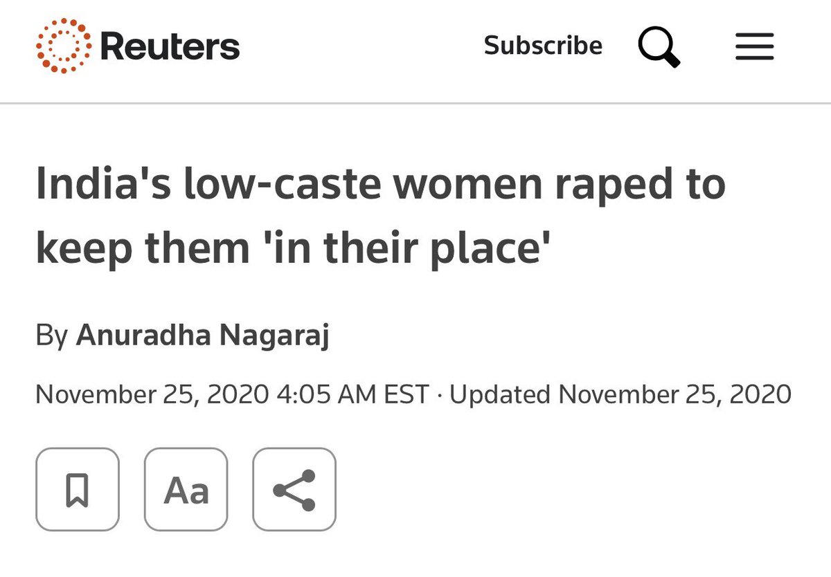MyUnveiledTruth's tweet photo. The Brahmin caste inside India use rape against lower caste women to “keep them in their place.” So, they do use rape as a weapon of control, which is why we see Hindus sending those threats to us online as well. It’s cultural for them. https://t.co/5VmUAqqnHe