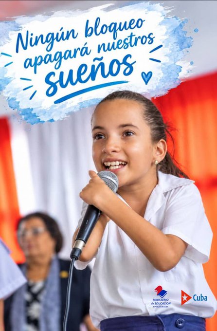 cubacooperaven's tweet photo. El bloqueo de EEUU a #Cuba no es abstracto: es la niña sin libro, el niño sin jugar, el adolescente sin PC y el estudiante con discapacidad sin prótesis o Braille. Recorta sueños y futuro. ¡Basta de crueldad, no al bloqueo! 🛑🇨🇺 #CubaNoEsUnaAmenaza #ElBloqueoSí https://t.co/NVCXGrWg2r
