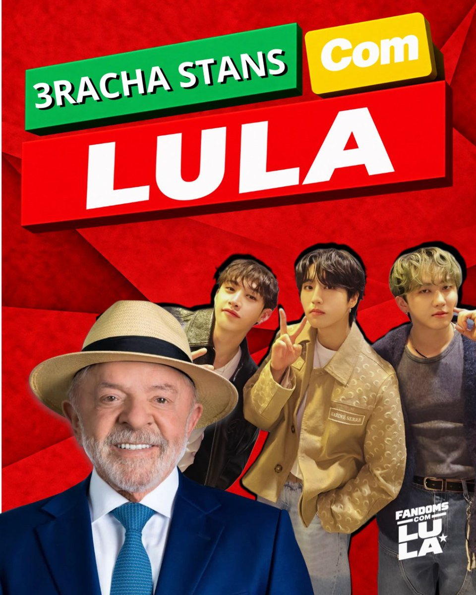 Portal3RACHA's tweet photo. Agora mais do que nunca é hora de lutarmos pelo nosso país e nossos direitos! SEGUNDO TURNO É LULA ⭐️

#FandomsComLula https://t.co/iDF5blrxFX
