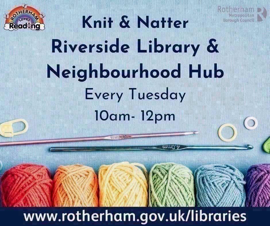 Stag_RosePPG's tweet photo. #tuesday #knitandnatter ALL skill levels welcome.
@RothLibraries - #warmspaces #EndLoneliness
Find out about YOUR local library's activities https://t.co/7cCQAVrUzo https://t.co/KadiCv2qiM