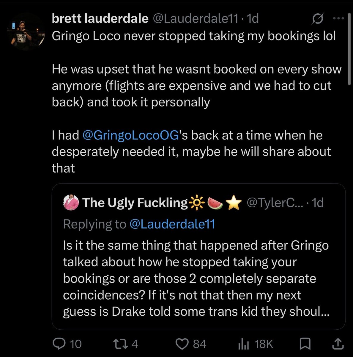 TheyLive420's tweet photo. Brett always has money for the latest fed cast offs who are there for a quick payday only to leave a few months later but he’s never there for the guys who put their bodies on the line and earned him money for years.

There’s a reason the old guard is dwindling. https://t.co/shDk5x6Aq0