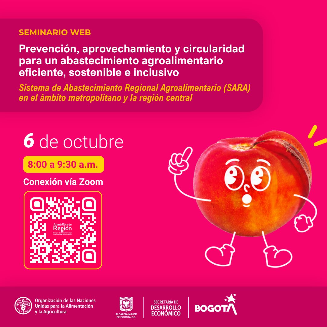 FAO_Colombia's tweet photo. #MesPDA En Cundinamarca se estiman pérdidas superiores a 1,4 M de ton al año 🥛🍅🥑🍌🍓
 
Todavía hay mucho por hacer! Mañana presentaremos herramientas para medir la #PérdidayDesperdicio de alimentos.

Regístrate👉 https://t.co/KnokhnEG63
🤝 @desarrolloBta #AliméntatedeRegión https://t.co/4mV3EgDmaL