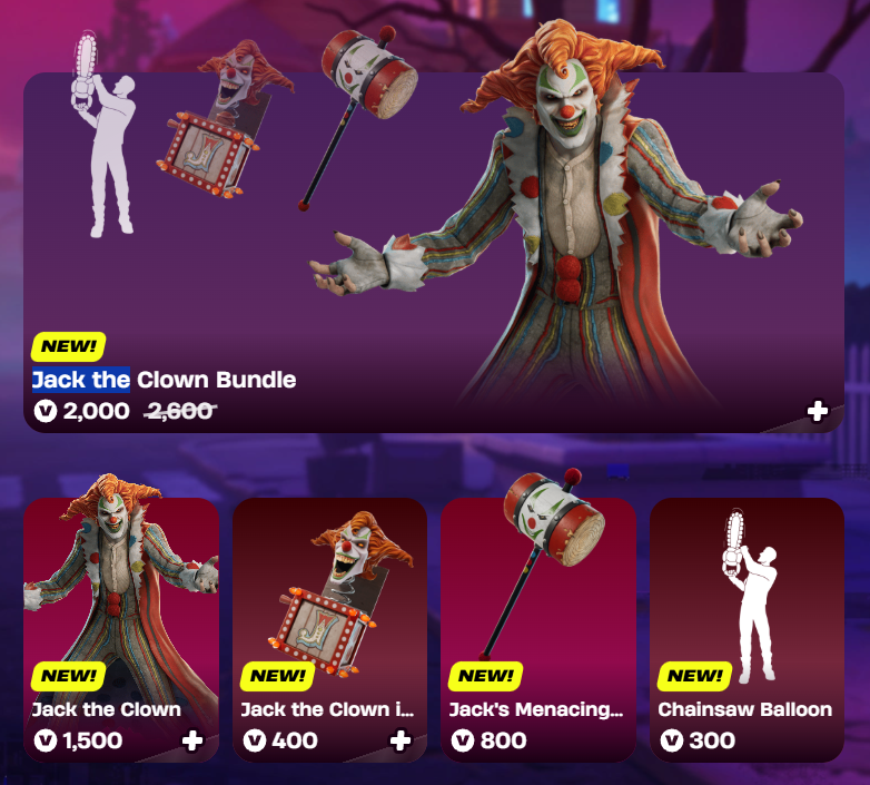 HYPEX's tweet photo. JACK THE CLOWN IS OUT NOW (1,500 VB)

Use code "HYPEX" to support me ❤️
AVAILABLE HERE: https://t.co/F53x8ToIxN #EpicPartner https://t.co/zJs4o9xCwr