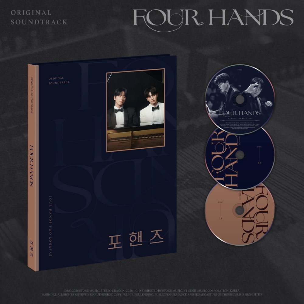 by_jun97's tweet photo. 포핸즈 OST 실물앨범 #이준영  (예약 구매 10/6 ~)
⠀ 
💽 구성
3CD (54 Tracks) + 악보집 (24P) + 포토북 (68P) + 포토카드 4종 + 접지 포스터 + 엽서 세트 4종
⠀ 
* 악보집 : 네메시스 악보 포함
* 포토북 : 비오, 정요의 다양한 모습들이 담겨있음 https://t.co/4pIvQx4dnU