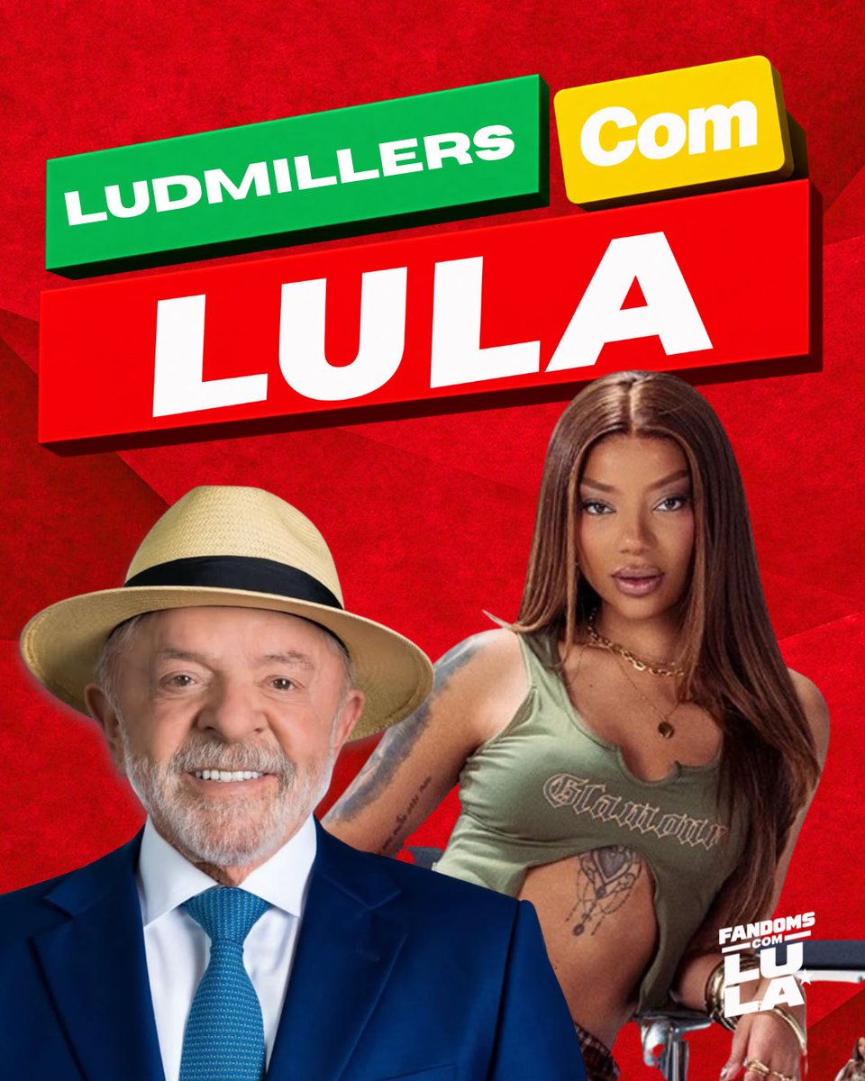 LudmillaBase's tweet photo. O LUDMILLA BASE ESTÁ COM LULA!
SEGUNDO TURNO É LULA!!! ⭐️❤️

#FandomsComLula #EleNão https://t.co/zSL0BnqVZm
