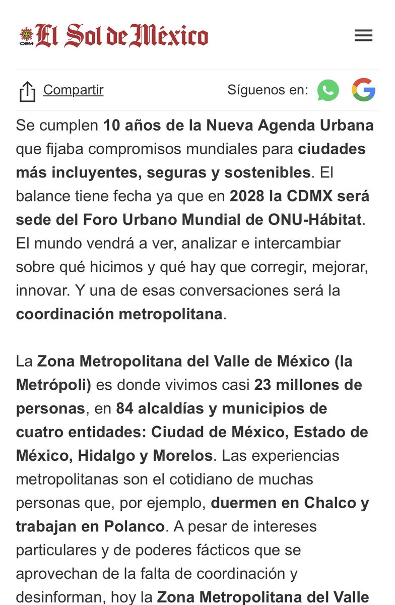 aurel_gt's tweet photo. Ya estamos en plena consulta ciudadana para el Programa de Ordenamiento de la Zona Metropolitana del Valle de México. 

En este #DíaMundialDelHábitat importante recordar que la planeación urbana requiere participación amplia de todos los sectores.

➡️https://t.co/YgxHtbBIgC #CDMX https://t.co/MO9RwdtEaJ