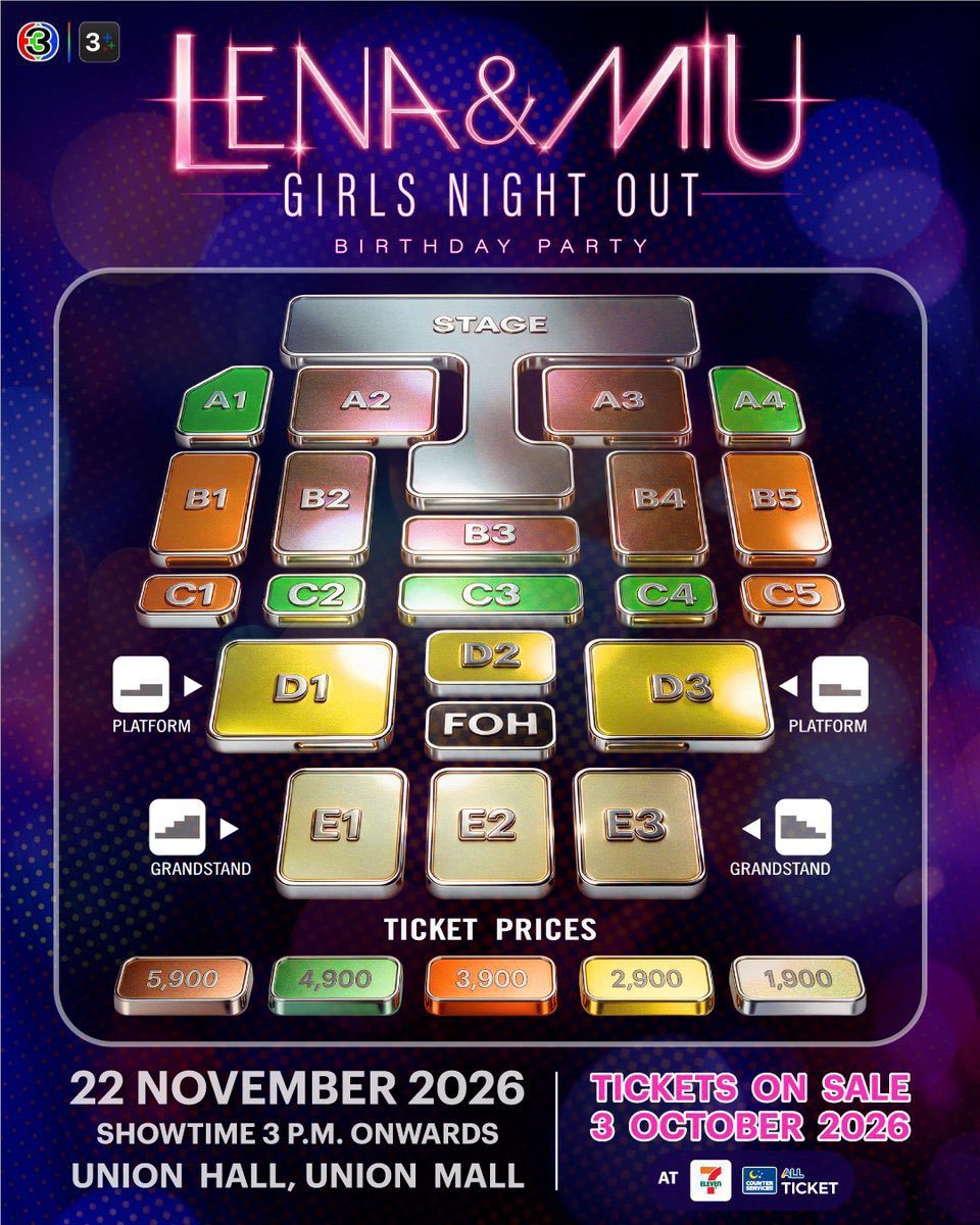 KAITICKETHUB's tweet photo. OPEN TICKET ASSISTANCE HELP TO BUY

LENAMIU GIRLS NIGHT OUT BIRTHDAY PARTY #LenaMiuBirthdayParty
#ลีน่าหมิว #LenaMiu

- open for all sections
- open for local and international fans
- ticket under your name and account 

message for inquiries and reservations https://t.co/rvDg8ze1DS