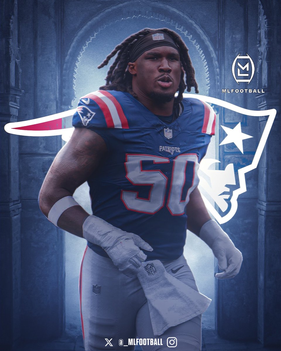 MLFootball's tweet photo. #PATRIOTS OLB GABE JACAS IS ROOKIE OF THE YEAR CANDIDATE:

Through his first 4 games:

• 14 tackles
• 1.5 sacks
• 1 INT
• 2 TFL
• 1 PBU
• 7 pressures
• 4 QB hits
• 9.5% pressure rate

17-game pace:

• 60 tackles
• 6+ sacks
• 4 INTs

Jacas is doing this despite not starting a single game.

New England may have found a STUD in the second round.

🔥🔥🔥