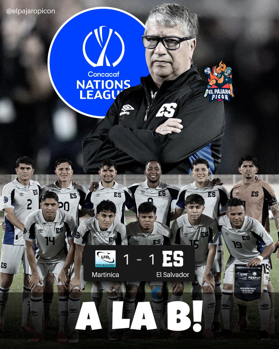 elpajaropiconsv's tweet photo. ❌💔 ¡LA SELECTA A LA LIGA B!

Final: Martinica 1-1 El Salvador. Con este empate, la Selecta está virtualmente en la Liga B de CONCACAF. 

El retroceso es evidente. Momento de resetear todo, esto es más profundo que un cambio de DT, es momento de replantear todo! 

#LaSelecta 🇸🇻 https://t.co/GXGGCojNV2