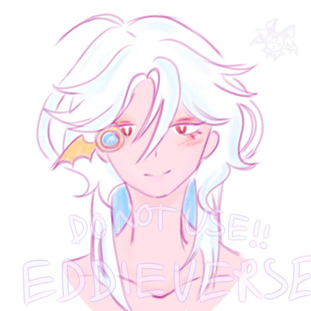 Eddieverse666's tweet photo. Ah...only if I never post this. Not mine, trade from my sister, she draws Nihil for me (she loathe Nihil too...) that why I said do not use. My sister don't like "art stealing" thing, DO NOT TRADE THIS ART! https://t.co/X75LgU3wro