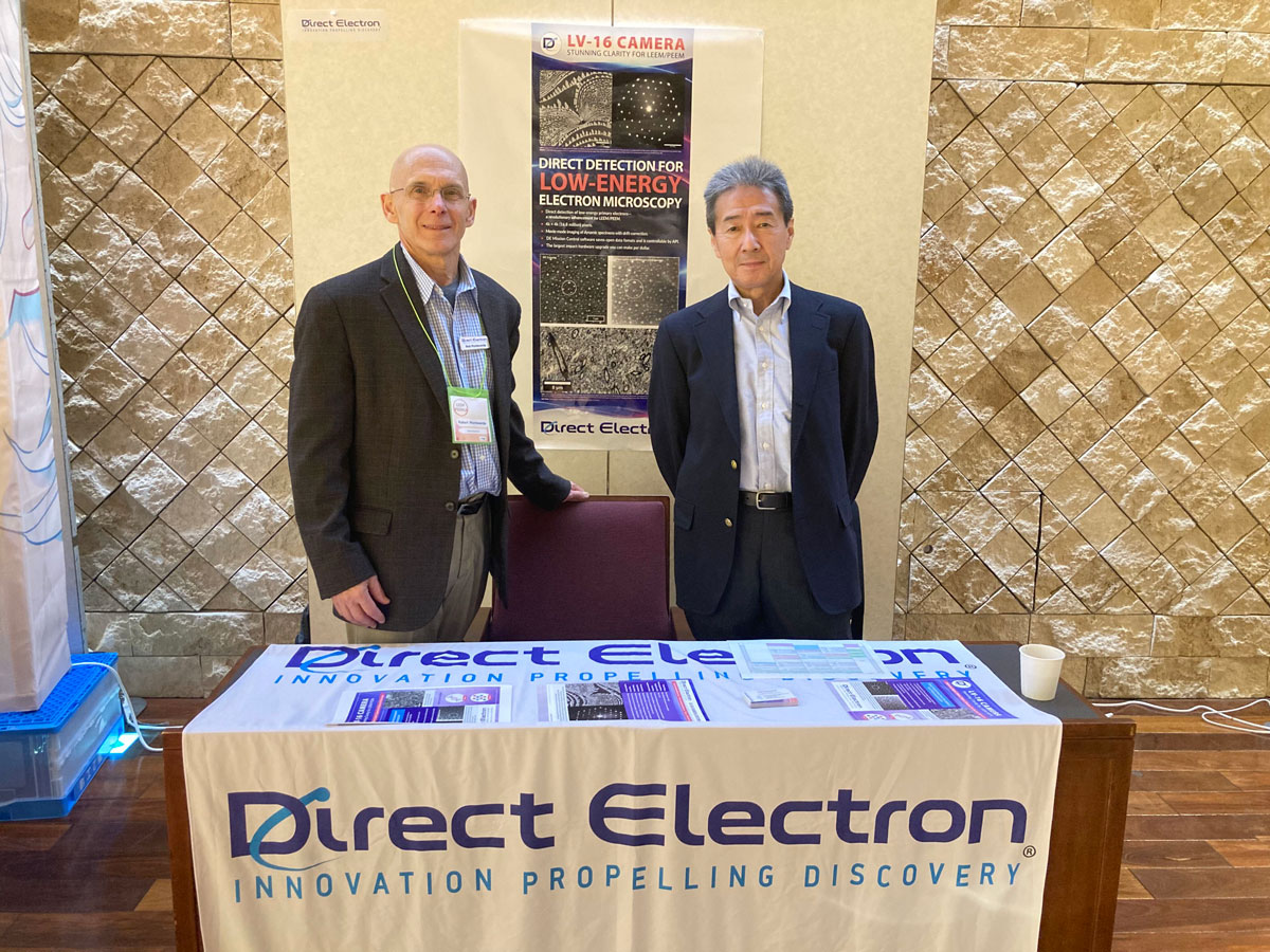 DirectElectron's tweet photo. 🇯🇵 🗾We’re at LEEM/PEEM-14 in Tokyo!
Look for Sales Director @bobmonteverde1 and TEGA Science's Shinya Kondo; stop by to talk about direct detection for LEEM &amp; PEEM—including the LV-16.
#LEEMPEEM14 #ElectronMicroscopy #LEEM #PEEM https://t.co/iRtF6XTuEu