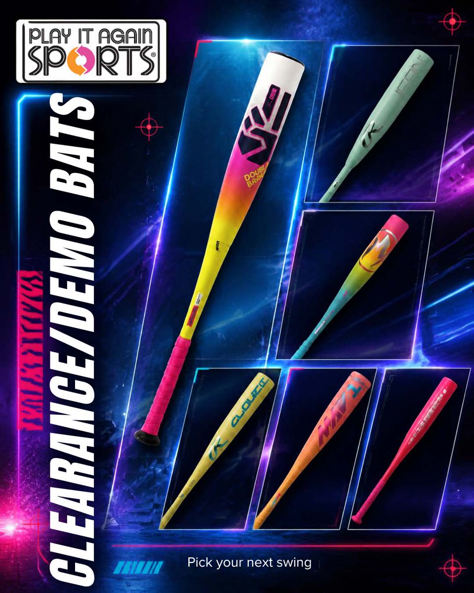 PIASKitchener's tweet photo. Play It Again Sports Kitchener Location is the place to shop for High End Demo Baseball Bats from Easton and Rawlings.  Demo Bats in Near New condition for less than half of the Regular Retail Prices.  As Always #tradeinandsavemore These Bats do not Last Long https://t.co/mXy9Xpfinp