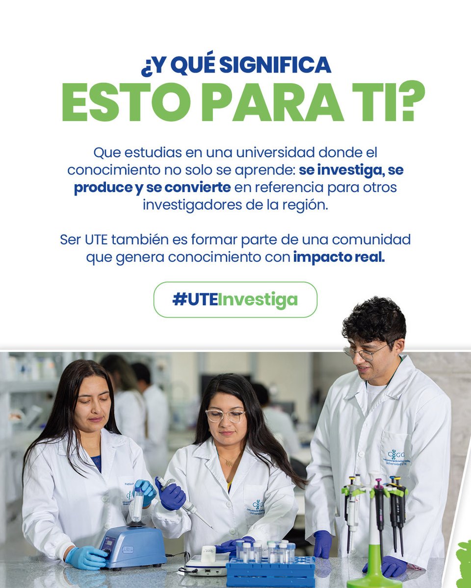 UTEoficial's tweet photo. La Universidad UTE es la #1 en Latinoamérica y el Caribe en citas por publicación, según el QS Latin America & Caribbean University Rankings 2027.

¿Por qué somos la #1? Porque publicamos ciencia relevante y de impacto.

Lo que investigamos aquí no se queda aquí: se lee, se comparte, se cita y trasciende.

Este resultado refleja una universidad que genera conocimiento capaz de convertirse en referencia y aportar a la conversación científica de la región.

#UTEInvestiga #UniversidadUTE #Ciencia #SomosUTE #LoVivoLoDemuestro