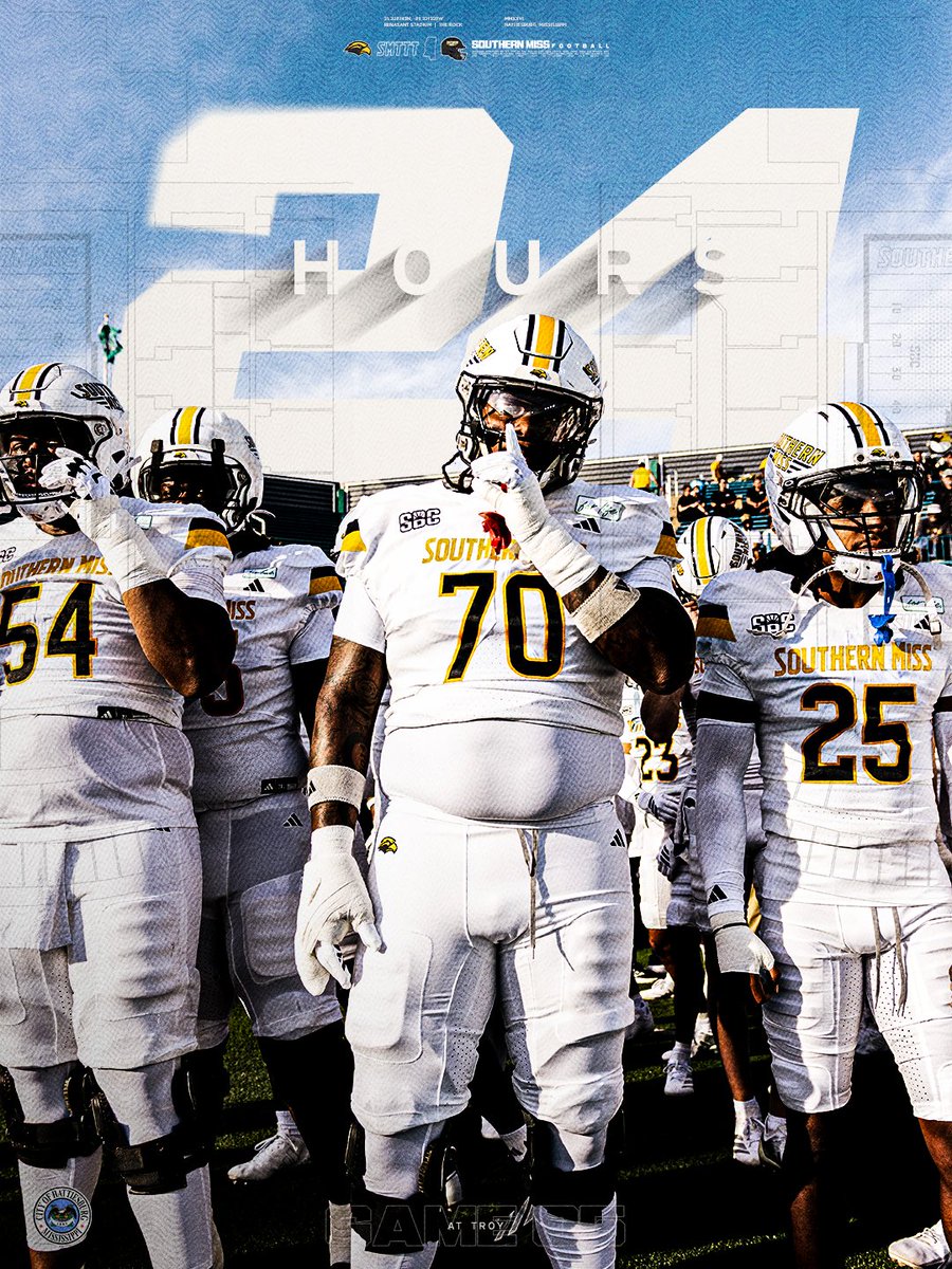 SouthernMissFB's tweet photo. ☀️🏈🔜

#SMTTT https://t.co/zzGwvgMWrQ