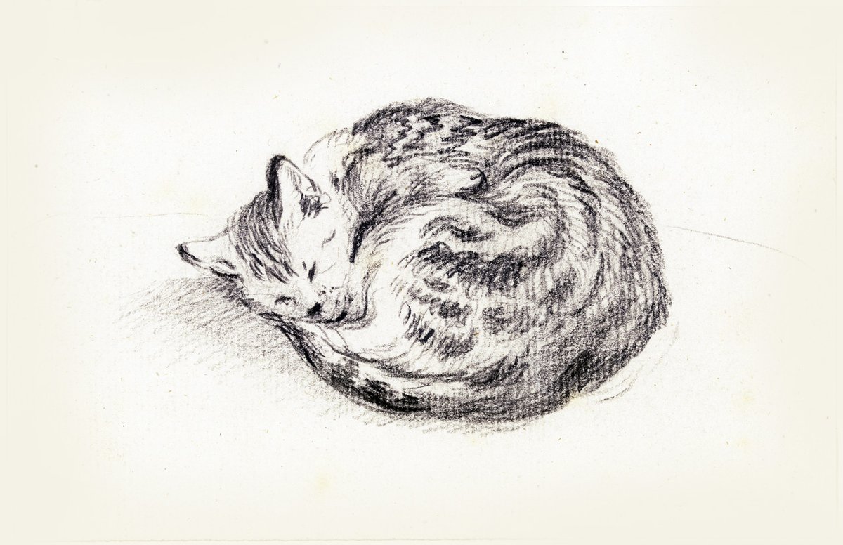 MuseeMagica's tweet photo. 猫伝承。愛されて亡くなった猫は、冥界の川を渡る前に女神さまに頼んで一晩だけ現世に戻してもらい、飼い主の夢のなかでゴロゴロと喉を鳴らす音を伝えるんだそうです。 https://t.co/xfezl2gmEg