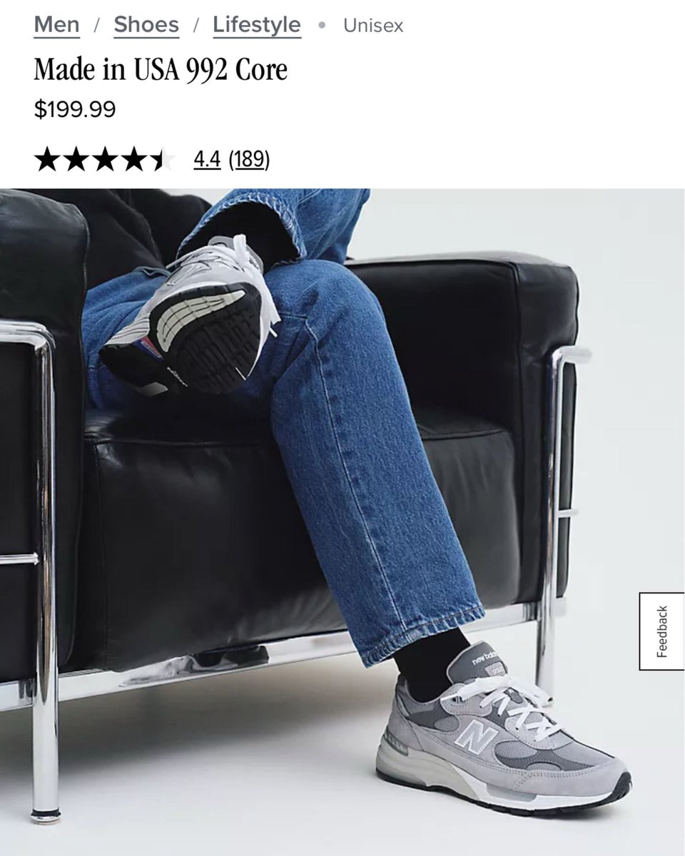 nicekicks's tweet photo. New Balance seemingly paid homage to Steve Jobs by recreating his iconic look for its latest 992 Made in USA campaign 👏🍎 https://t.co/i8hvUmq4y8